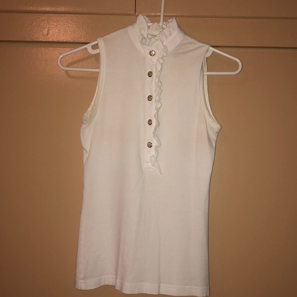 Tory Burch ruffle polo